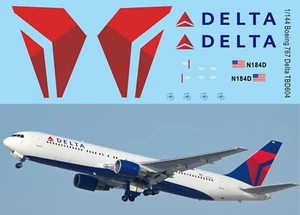 1/144 Decals per Boeing 767-300 Delta Airlines TB Decal TBD604 - Imagen 1 de 1