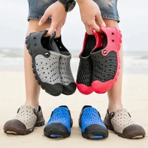 Men's Clogs Slip On Casual Shoes Waterproof Slippers Garden Beach Swim Sandals - Picture 1 of 10
