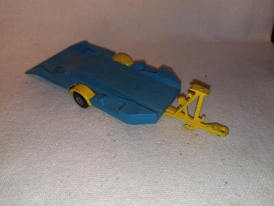 Vintage 6” Lesney 1970 Matchbox King Size Trailer K-46 Diecast Yellow Teal Blue - Image 1 of 4