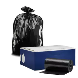 Plasticplace 42 Gallon Contractor Bags, 3.0 Mil - Black, Case of 32 Garbage Bags - Picture 1 of 9
