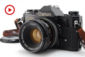 RARE "O" [Near Mint+++] Canon AE-1 Black 35mm SLR Camera FD 50mm f1.8 S.C. JAPAN - Picture 1 of 24