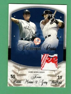 2005 FLEER FLAIR DIAMOND CUTS GARY SHEFFIELD YANKEES LOGO PATCH 5/150 W/ MATSUI - Picture 1 of 2