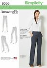 SIMPLICITY 8056 LADIES TROUSERS & SHORTS Sewing Pattern Sizes 10-18 & 20W-28W