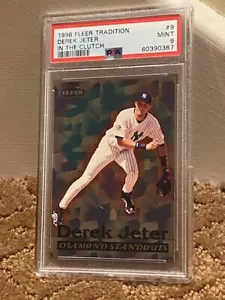 1998 Fleer Tradition in the clutch Derek Jeter PSA 9 Insert Yankees Card NEWCASE - Picture 1 of 1