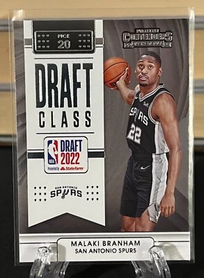 2022-2023 Panini Contenders MALAKI BRANHAM Draft Class RC #6 Spurs Rookie - Image 1 of 2