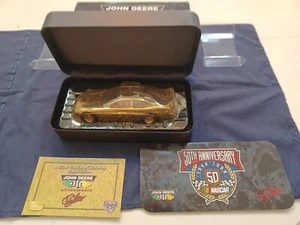 50TH ANNIVERSARY NASCAR 24 KARAT GOLD JOHN DEERE CAR MINT IN BOX - Picture 1 of 9
