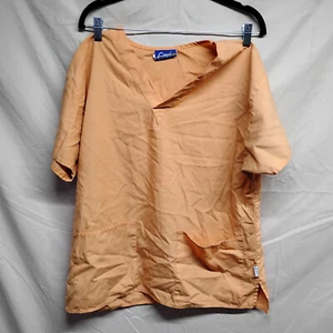 Crest Womens Size M Medium Orange Scrub Top Shirt - Picture 1 of 17