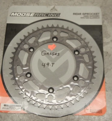 1990-1995 SUZUKI DR250 NOS MOOSE RACING 49T REAR SPROCKET M6016649 - Image 1 of 3