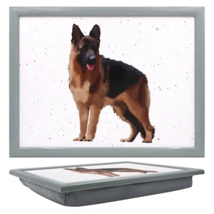 German Shepherd CUSHIONED LAPTRAY Beanbag Base Laptray 44cm x 33cm TV DINNER - Picture 1 of 1