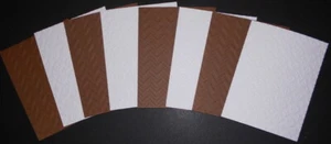 BROWN & WHITE ~ Embossed Textured Cardstock x 8 SCRAPBOOKING/CARDMAKING - Picture 1 of 2