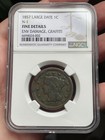 1857 BRAIDED HAIR LARGE CENT- SMALL DATE, FINE DETAILS, NGC MECHANICAL ERROR