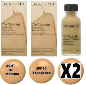 2 x Perricone MD kein Make-up Foundation LSF 30 - Leicht-Medium, 30 ml verpackt - Bild 1 von 1