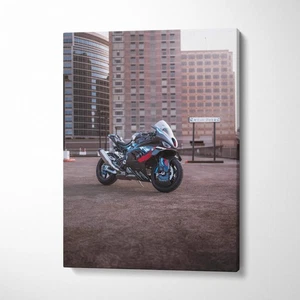 BMW Inspired M1000RR High Resolution Museum Quality Vertical Motorcycle Canvas P - Picture 1 of 14