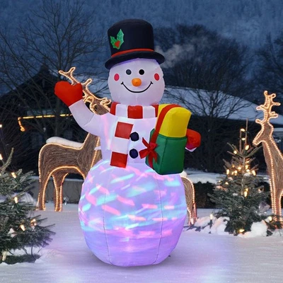 5 Ft Inflatable Snowman Christmas Outdoor Decoration Blow Up Snowman - image 1 of 4