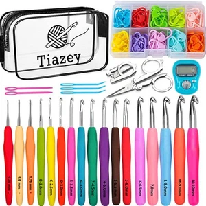 17 Size Complete Crochet Hooks Set,Yarn Crochet Kit for Beginners,Ergonomic S... - Picture 1 of 9
