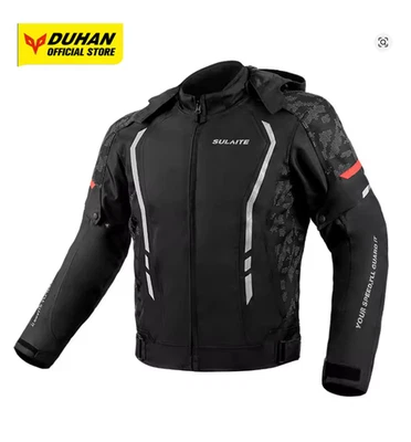 Motorcycle Jacket CE level 2 Armour Camo Black Reflective Small - Image 1 of 4