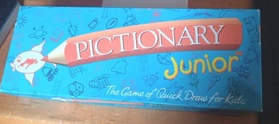 Juego de mesa de dibujo clásico vintage Pictionary Junior COMPLETO 1999 niños Foto 1 de 4