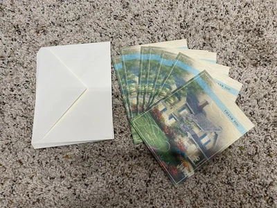 Thomas Kinkade thank you cards blank inside 1992 vintage lot of 7 with envelopes - Image 1 of 4