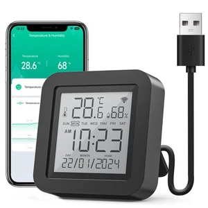 WiFi Thermometer Hygrometer, Indoor Temperature Humidity Sensor Electronic In... - Picture 1 of 8