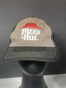 Pizza Hut Employee Uniform Trucker Hat Snapback Mesh Black Gray Adjustable Cap - Picture 1 of 9