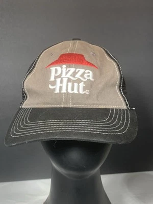 Pizza Hut Employee Uniform Trucker Hat Snapback Mesh Black Gray Adjustable Cap - Image 1 of 4