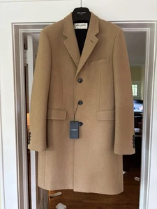 NWT Saint Laurent Camel Wool Coat (Size Eur 50, US 40) - Picture 1 of 10