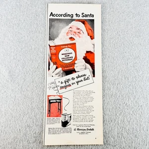 Merriam Webster Original Print Ad Webster's New Collegiate Dictionary 1954 Santa - Picture 1 of 1