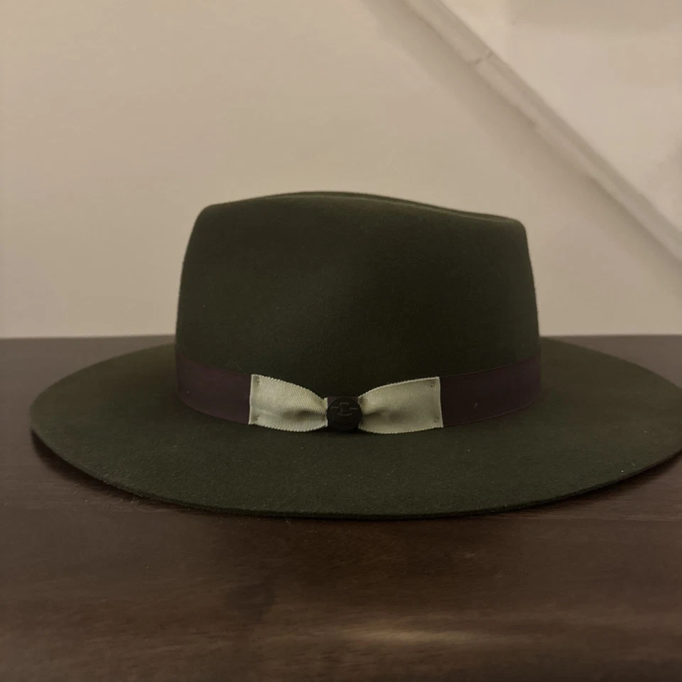 Sombrero Fedora Goorin Bros Mr. Phillips Lana Ala Ancha Verde Bosque Talla XL Foto 1 de 4