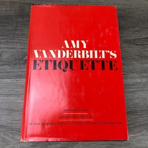 Amy Vanderbilt's Etiquette The Guide To Gracious Living 1972 Dust Jacket Book - Imagen 1 de 8