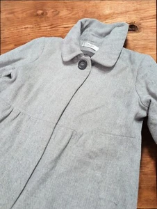 COMPTOIR DES COTONNIERS Wool Womens Coat IT 34 Small Grey - Picture 1 of 8