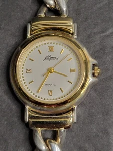 Pierre Jacquard Damen Vintage Silber Gold 2 Ton Uhrenarmband UNGETESTET WIE BESEHEN - Bild 1 von 5