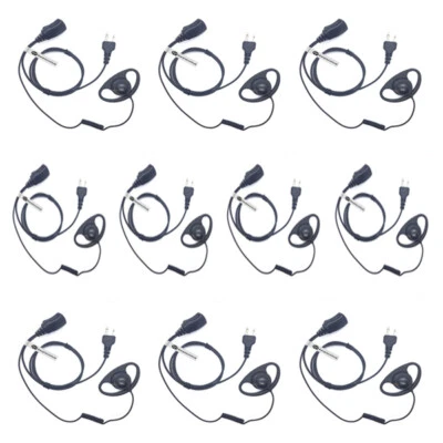 10 X Maximon 2 Pin Radio D Shape PTT Mic Earpiece / Headset Soft Ear Cup - Image 1 of 4