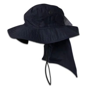 RN Royal Navy Bush Hat , Sizes , FR Tropical Bonnie Cap w neck cover British NEW - Picture 1 of 2