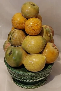Keramik Früchte auf Ständer Made in Portugal Vintage Deko Atemberaubende Deko - Bild 1 von 21
