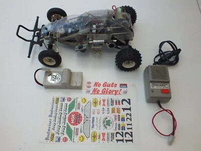 VINTAGE TAMIYA ORIGINAL FROG 1/10 BUGGY UNUSED BODY/CHARGER/BATTERY/REPO DECALS - Image 1 of 4
