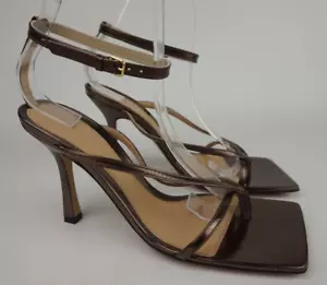 Bottega Veneta Women's Fondant Copper Stretch Metallic Leather Sandals Size 37 - Picture 1 of 9