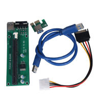YH PCI-E x1 to x16 Aadapter Riser Card USB 3.0 Extender Cable External Powered 50cm