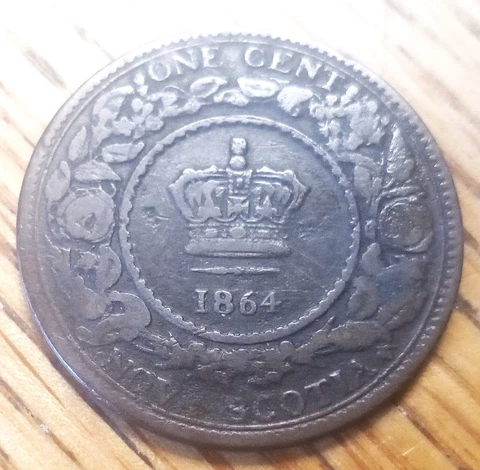 1864 Nova Scotia 1 Cent Cover