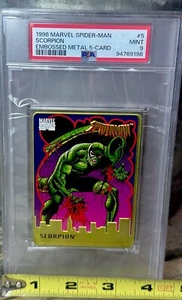 SPIDER-MAN PSA POP 1 🔥 SCORPION 90’s METAL Marvel Metallic Impressions BIG SLAB - Picture 1 of 11