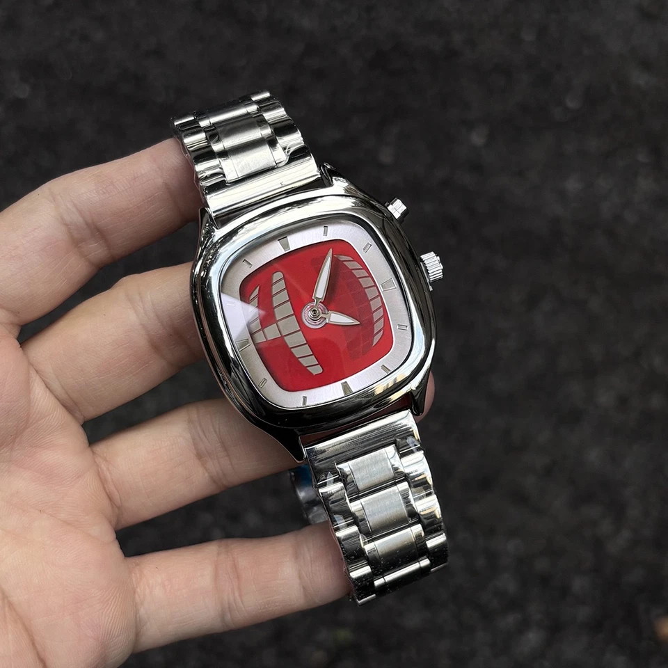 Nuevo Reloj Digital Y2K Acero Inoxidable Pantalla Animada - Rojo Foto 1 de 4