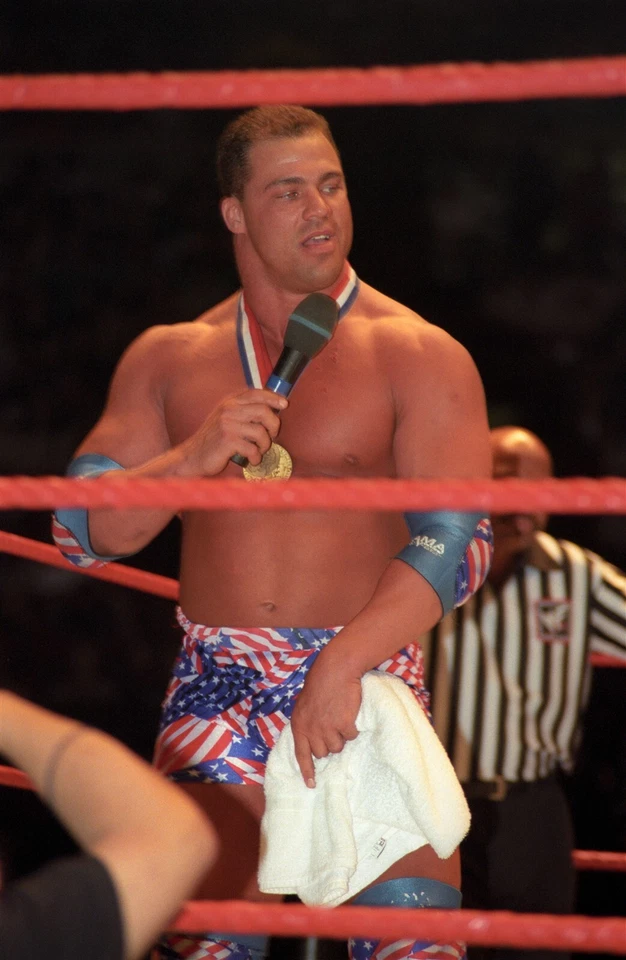 KURT ANGLE VINTAGE 8x10 COLOR PHOTO ROH ECW WWF NXT AEW NXT WWE - Image 1 of 1