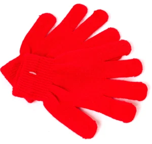 NEW RED CLOTH LIGHTWEIGHT UNISEX KIDS GLOVES, ONE SIZE FITS MOST - Picture 1 of 2