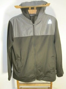 Reebok Kapuzenjacke mit durchgehendem Reißverschluss Softshell schwarz/grau für Herren Größe Large $ 90 neu mit Etikett - Bild 1 von 5