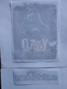 OZZY OSBOURNE - 2 x Vintage Bügelbild T-Shirt Transfers (Bitte Beschreibung lesen) - Bild 1 von 1