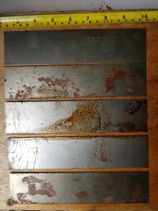 5x serrated steel plates blades 205mm x 48mm x 0.5mm: scraper, troller, trowel - Picture 1 of 1