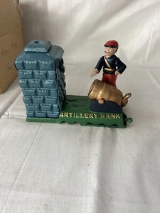 Artillerie Bank Replik Antik Amerikanische Mechanische Aktion Sparkasse - Bild 1 von 11