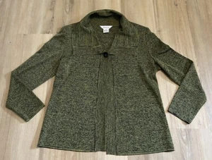 Exclusively Misook Damen Acryl Pullover Strickjacke Einknopf Kragen Medium - Bild 1 von 8