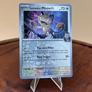 Team Rocket's Meowth Reverse Holo Common - Destiné Rivals 149/182 comme neuf - Photo 1/2