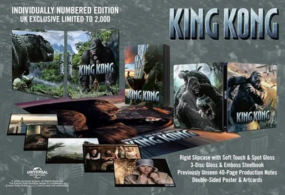 King Kong (2005) Collectors Edition 4K UHD Blu-ray SteelBook U.K. Exclusive - Image 1 of 4