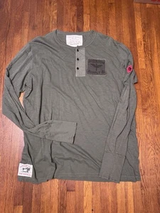 Johnson Motor Supply Company Henley Camicia Manica Lunga Uomo Taglia XXL Distress - Foto 1 di 10